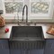 Alfi Brand Concrete Color 30" Reversible Sgl Fireclay Farmhouse Kitchen Sink ABCO3020SB - alternate 4